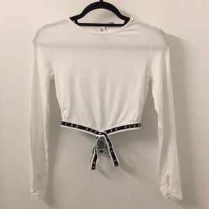 Crop top with waist detail